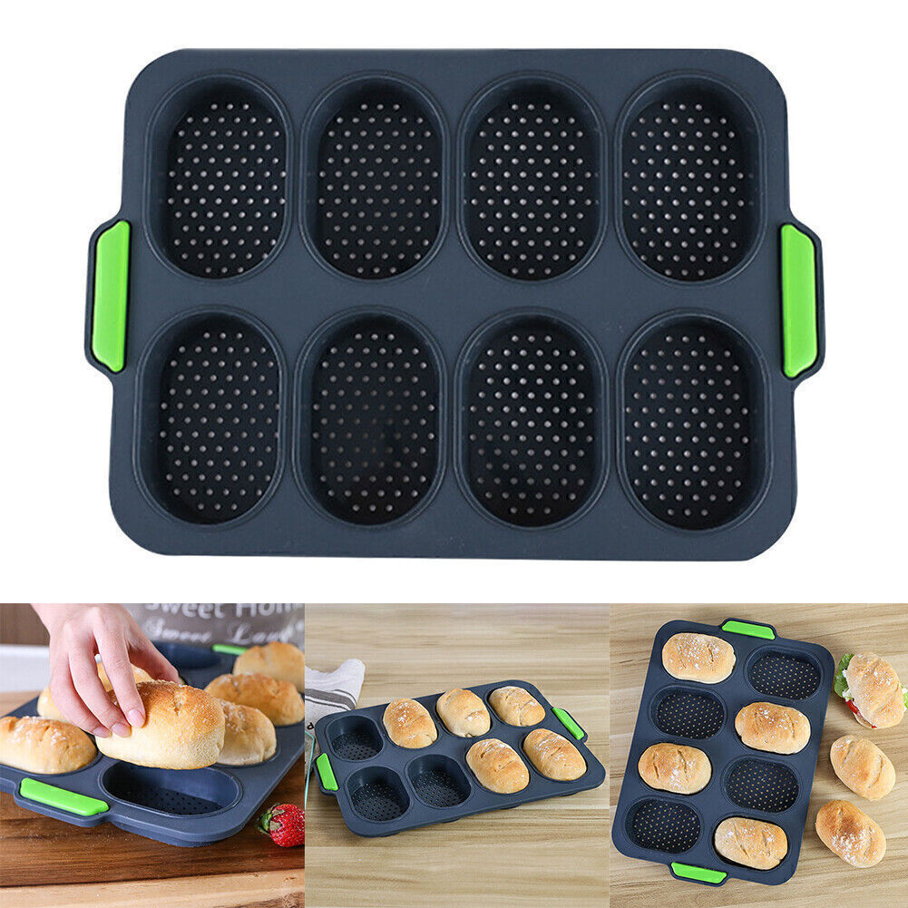 Stampo In Silicone Per Panini | 9 Forme Antiaderenti | Per Forno E Casa | Facile Da Pulire - Foto 3