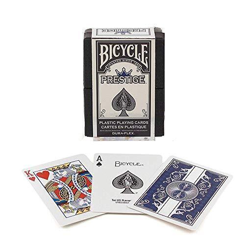 Bicycle Prestige Plastic Playing Cards with Premium Carrying Case, One Deck  of Red or Blue