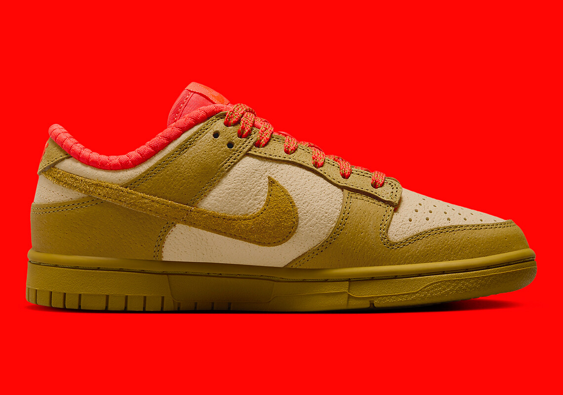 獅子(41mm)　nks-105 Nike Dunk Low Sesame Bronzine Picante Red FQ8897-252 sz 14