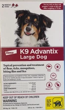 LARGE Dog Elanco K9 Advantix Flea Ticks Prevention & Treatment 2 Doses