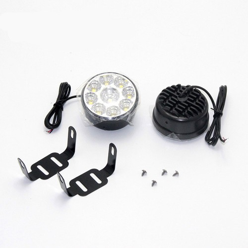 2x9 LED 12V Coche Diurno Carrera Luz de Conducción DRL Haz de Inundación Redonda Lámpara de Trabajo Niebla - Imagen 2 de 10