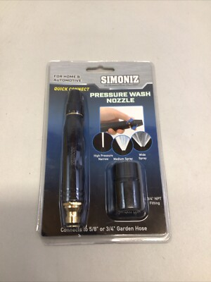 #ad Pressure Wash Nozzle Simoniz Home And Automotive Connects 5 8in Or 3 4in Hose $19.95