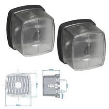 2 x Positionsleuchte 12V Weiß E3 Begrenzungsleuchten Anhänger Positionslicht LKW