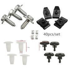 40pcs Fastener Kit Car Engine Undertray Cover Clips Bottom Shield Guard Screws 40pcs Fastener Kit Car Engine Undertray Cover Clips Bottom Shield Guard Screws