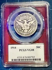 1914 VG8 Silver Barber Half Dollar 50C
