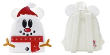 Loungefly Disney Mickey Mouse Sequin Snowman Mini Backpack