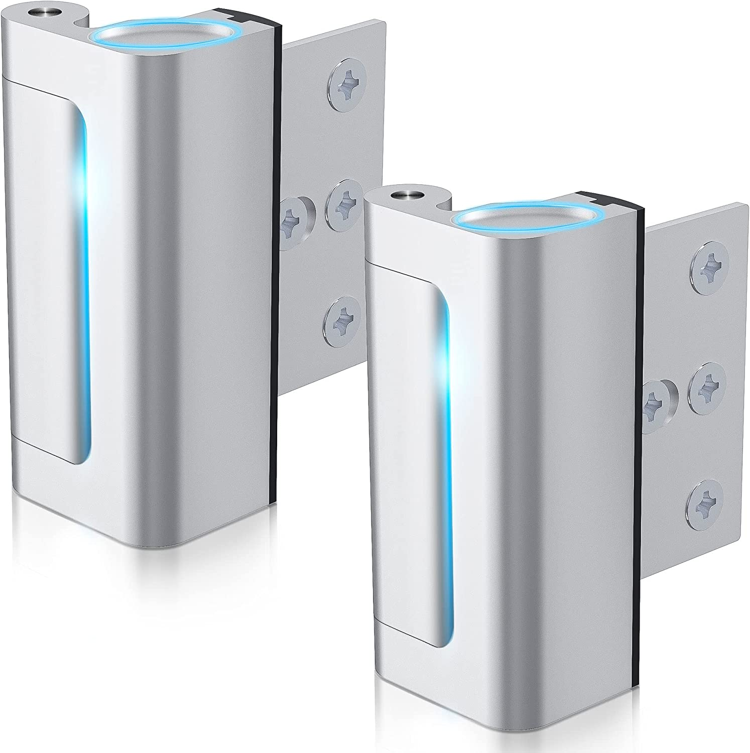 2Pack  Door Reinforcement Lock Withstands 800Lbs of Force - Silver Extra Child P