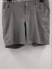 Kuhl Womens Gray Flat Front Button Pockets Outdoor Hiking Shorts Size 12
