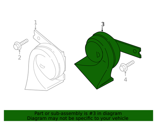 Genuine Hyundai Horn 96621-S1600 - Picture 2 of 2