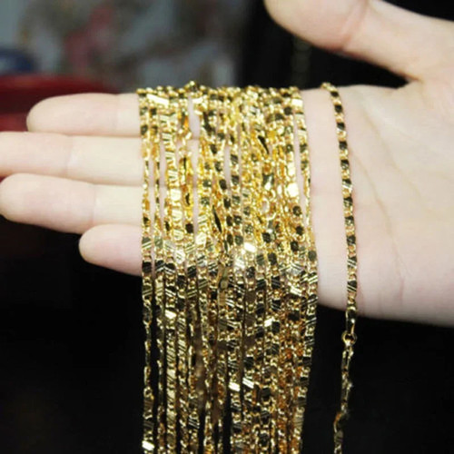 925 Silver Exquisite Fashion 14K Gold PLATED Necklace For Women 16 Inch Jewelry - Picture 9 of 18