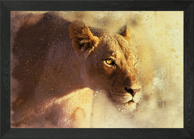 Tiger Watercolor Framed Wall Art Poster Canvas Print Picture