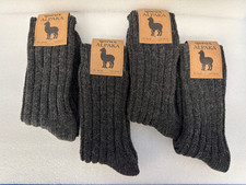 4 Pairs Alpaca wool thermal natural warm winter socks for women  men