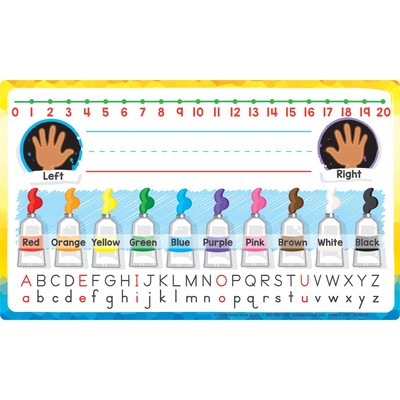 24PK Primary Self-Adhesive Vinyl On-The-Go Reference Nameplate with a Left an...