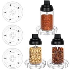 6 PCS 4 Inch Lazy Susan Turntable Clear Acrylic Lazy Susan Turntable Organize...