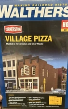 Walthers Cornerstone HO Kit 933-3469 Village Pizza NIB CC