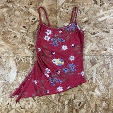 DSWT Angie Red Boho Floral Yin-Yang Asymmetri...