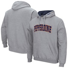 Men's Colosseum Heather Gray Pepperdine Waves Isle Hoodie