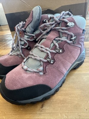 Clorts Women Size 6 Purple Weatherproof Leather Hiking Boots HKM-822E NIB