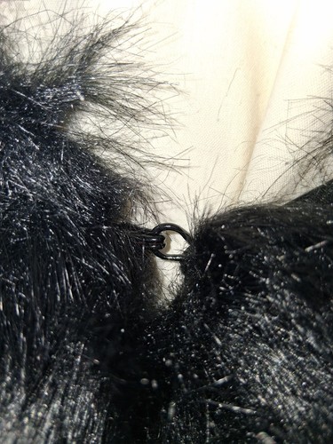 fur collar black in style of 1950s 1940s. retro Revival. very soft. - Picture 3 of 4