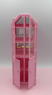 #ad Vintage 1987 Pink Barbie Sweet Roses Wall Unit Curio Cabinet Clean No Damage $23.99