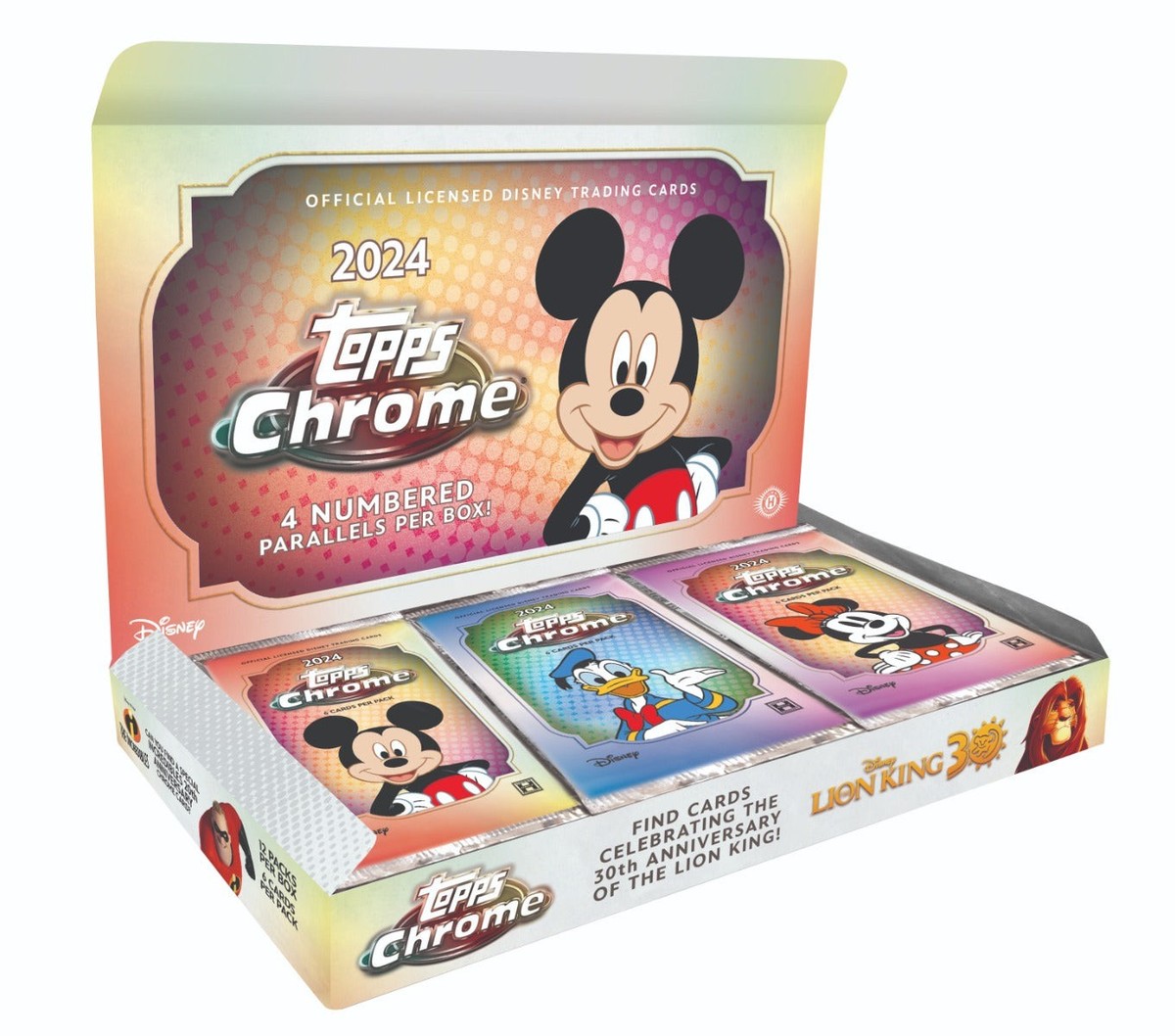 2024 TOPPS CHROME DISNEY HOBBY BOX (72 Cards w/4 Parallels) Brand