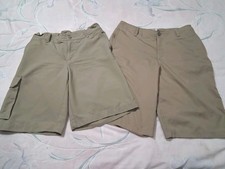  LOT OF TWO UNDER ARMOUR youth YLG Beige Shorts Uniform School