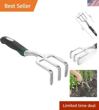 Lightweight 11.5'' Hand Rake with Ergonomic Handle for Enhanced Gardening Ease