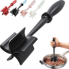 Upgrade Meat Chopper Hamburger Masher Ground Beef Smasher M, 1 Pack-Black