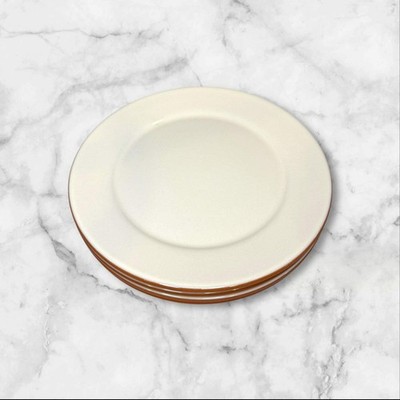 Molde Portugal Terracotta Rim Dinner Plates | Set of 4 | Excellent Condition