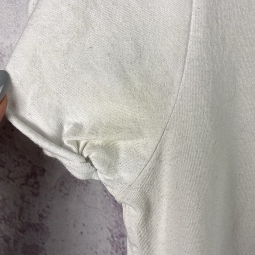 Vintage STUSSY T-Shirt Women’s Luxury Y2K Big Logo Drill USA White Size M - Picture 12 of 14