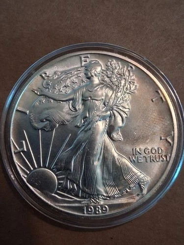 1989 American Silver Eagle, encapsulated BU (GV0018)