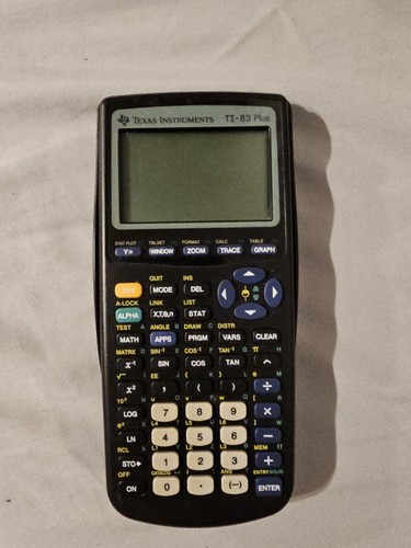 Texas Instruments TI-83 Plus Graphing Calculator Tested & Working with Cover - Picture 2 of 10