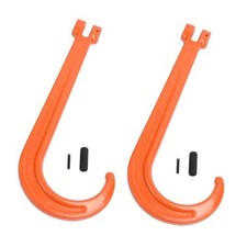 G80 15 Inch J Hook Heavy Duty J Hooks Towing with 7,100 Lbs 2 Pack Orange