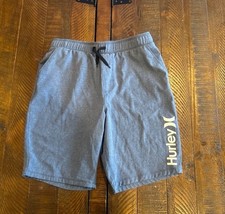 Hurley Boys' Heather Grey Elastic Waist Walkshorts Size 14/16
