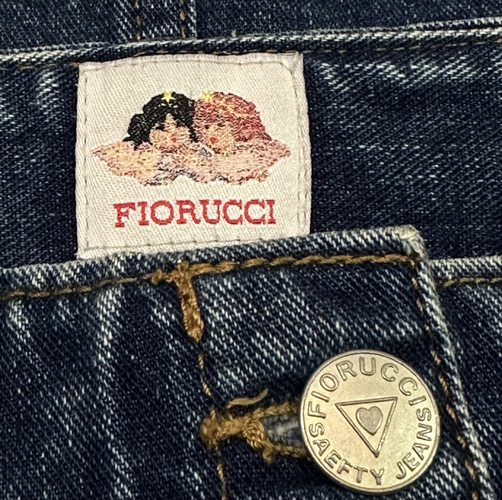 Fiorucci Size 8 Blue Button Down Medium Wash Deni… - image 9