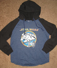 Star Wars Sweatshirt Hoodie Millennium Falcon Print Men's Size Medium