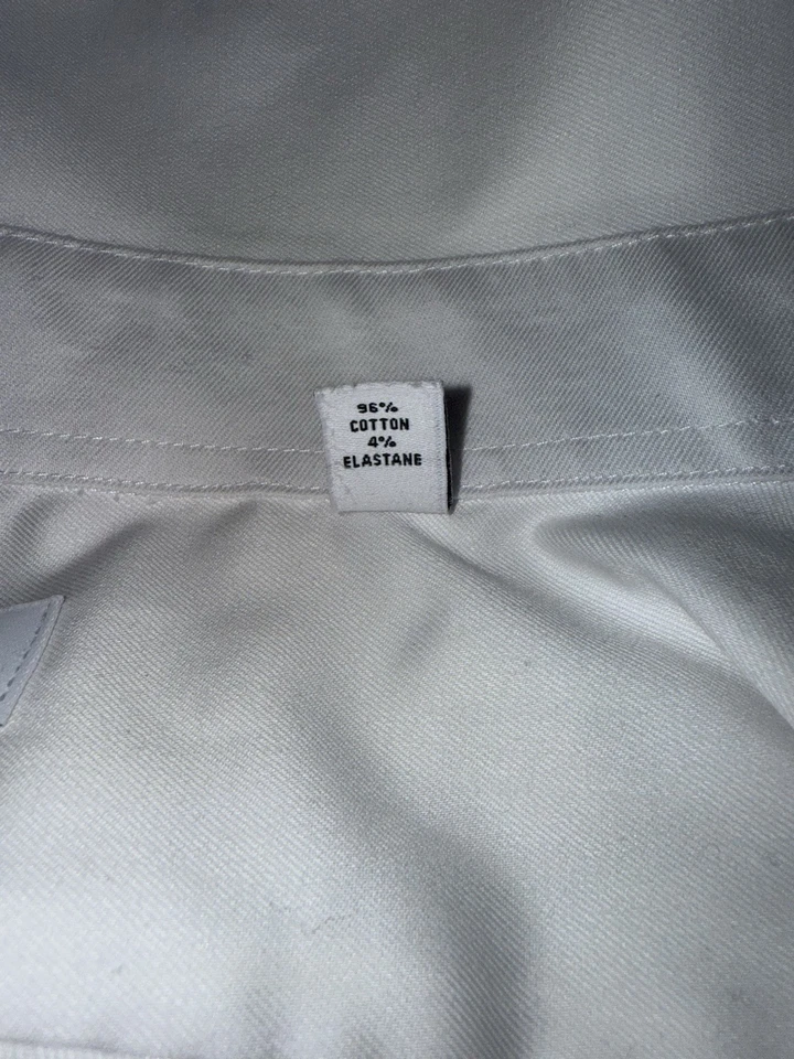 Calvin Klein Men's White Infinite Non Iron Slim Fit Dress Shirt Sz. 18 34/35 - Image 4 of 4