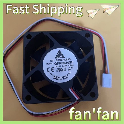 1PCS DELTA QFR0624SH -DB80 24V 0.15A 6025 60mm 3-wire inverter cooling fan#