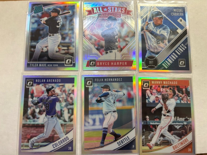 2018 Donruss Optic Baseball Silver Lot Of 8 Cards.. Arenado/Kershaw