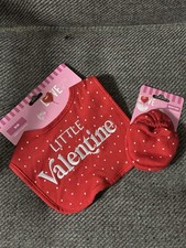 Valentine Newborn Infant Bib And Booties New Boy Or Girl 