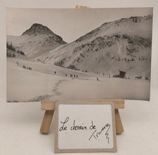 RARE Carte postale photo - Val d’Isère - Grand Téléski Charvet - Années 30
