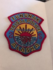 Tununak Alaska Tribal Police Qaluiarmiut Embroidered Patch Red Blue Gold Black