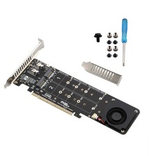 PCIe 4.0 PH44 PLUS SSD Expansion Split Card RAID 0 Mode Supports 4 Nvme M.2