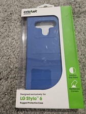 Phone Case For LG Stylo 6 Cricket Brand Blue Plastic