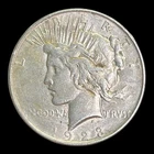 1923-D Peace Silver Dollar, XF+
