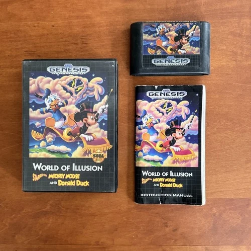 World Of Illusion Starring Mickey Mouse And Donald Duck (Sega Genesis) VGC CIB
