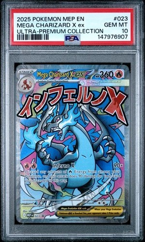PSA 10 - 2025 Pokemon MEP-EN UPC Black Star Promo CHARIZARD X EX #023 (6907)