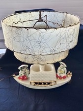 Vintage Mid-Century MCM Japan TV Lamp w/ Fiberglass Shade Planter Vanity Desk