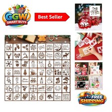 Versatile 3-Inch Christmas Stencils - 56 Designs for Crafts and Decor Projects