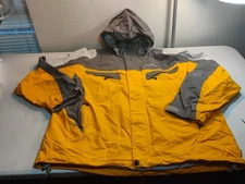 Polar Edge Gold Series Ski Jacket Hooded Full Zip Yellow & Black Men's Size L